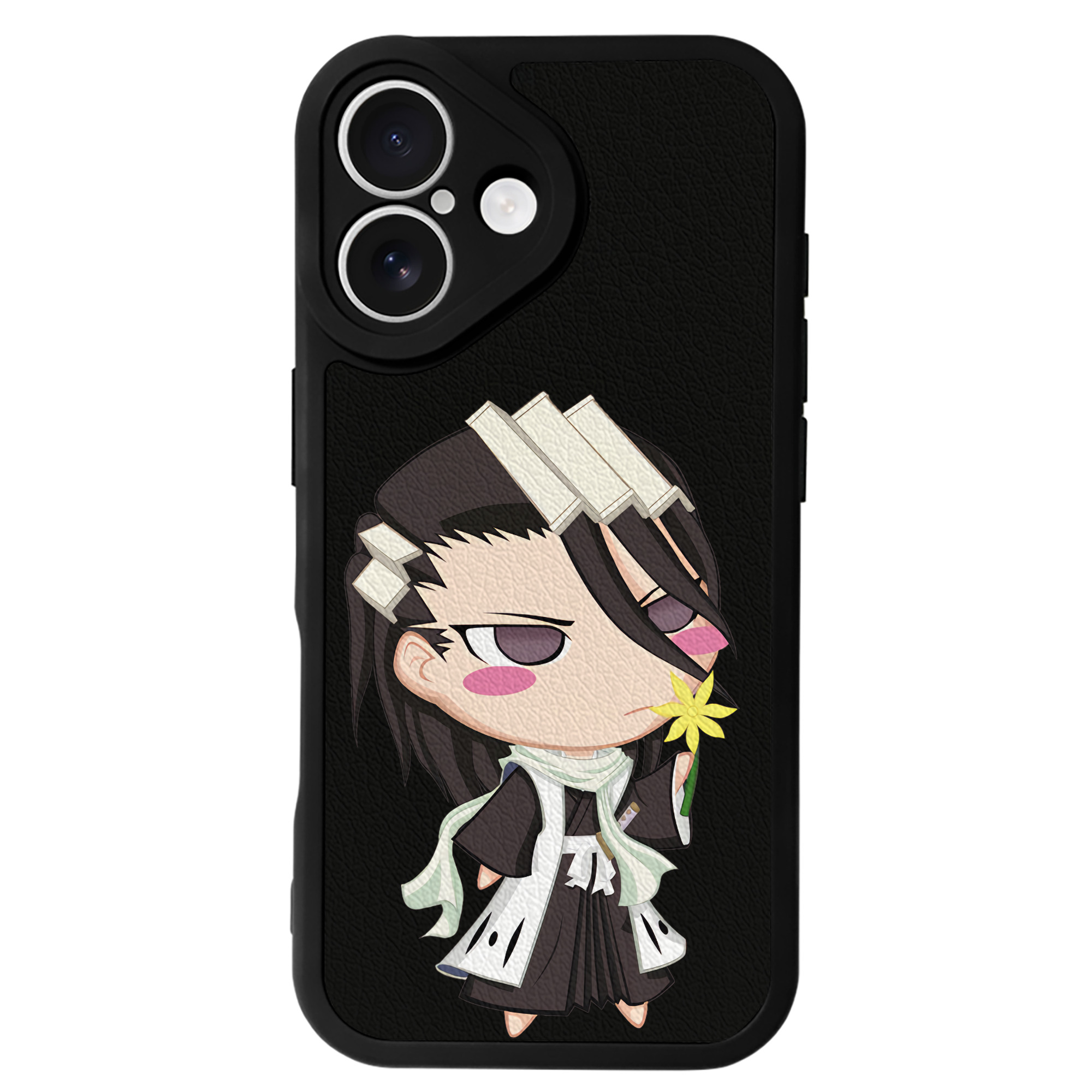 （画像用） ブリーチ くちき びゃくや BLEACH Kuchiki Byakuya 【iPhone 16シリーズ対応】シリコンスマホケース（レザー調） 材質：シリコン